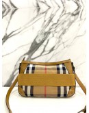 BURBERRY BROWN HOUSE CHECK CANVAS CROSSBODY BAG