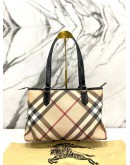 BURBERRY NOVA CHECK CANVAS SHOULDER BAG