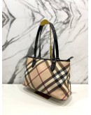 BURBERRY NOVA CHECK CANVAS SHOULDER BAG