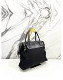 AIGNER LEATHER HANDLE BAG IN BLACK