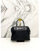 AIGNER LEATHER HANDLE BAG IN BLACK