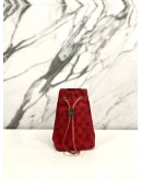 GUCCI RED CANVAS GG SUPREME DRAWSYRINH POUCH