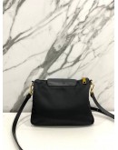 PRADA BLACK SAFFIANO TESSUTO CROSSBODY BAG