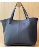 COACH BLACK LEATHER TOTE BAG WITH STRAPS