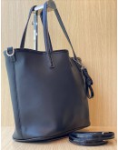 COACH BLACK LEATHER TOTE BAG WITH STRAPS