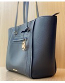 MICHAEL KORS CARINE LARGE PEBBLED LEATHER ZIPPED TOTE SHOULDER BAG