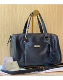 COACH BLACK AVERY SATCHEL BAG WITH STRAP