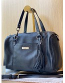 COACH BLACK AVERY SATCHEL BAG WITH STRAP