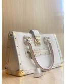 LOUIS VUITTON SUHALI LEATHER FABULEUX OFF WHITE GOLD HARDWARE STUDDED HANDLE BAG