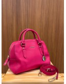 FURLA PINK MAGENTA LEATHER ELENA SATCHEL WITH STRAP