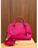 FURLA PINK MAGENTA LEATHER ELENA SATCHEL WITH STRAP