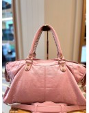 BALENCIAGA SOFT PINK VELO AGED CALFSKIN LEATHER BAG