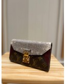 LOUIS VUTTION PORTEFEUIL MONOGRAM EXOTIC BORDEAUX PYTHON OSTRICH LEATHER WALLET 