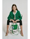 (BRAND NEW) VC VINSON CANDICE BESNPICO IN GREEN PEBBLED LEATHER -FULL SET-