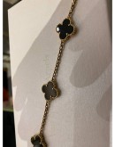 2024 VCA VAN CLEEF & ARPELS VINTAGE ALHAMBRA BRACELET 5 MOTIFS 18K 750 ROSE GOLD WITH ONYX