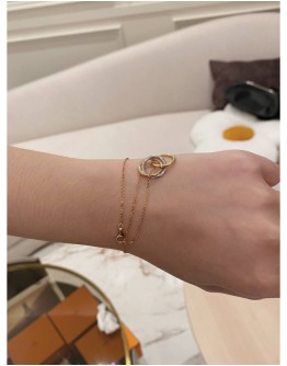 2023 CARTIER TRINITY WHITE GOLD YELLOW GOLD ROSE GOLD DIAMOND BRACELET ROSE GOLD BRACELET