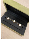 2023 VCA VAN CLEEF & ARPELS VINTAGE ALHAMBRA BRACELET 5 MOTIFS 18K 750 ROSE GOLD WITH PINK MOTHER OF PEARL FULL SET