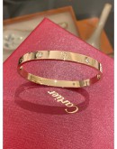 2022 CARTIER LOVE BRACELET 18K 750 ROSE GOLD WITH DIAMONDS SIZE 18 FULL SET