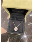 2023 VCA VAN CLEEF & ARPELS VINTAGE ALHAMBRA PENDANT NECKLACE 18K 750 WHITE GOLD