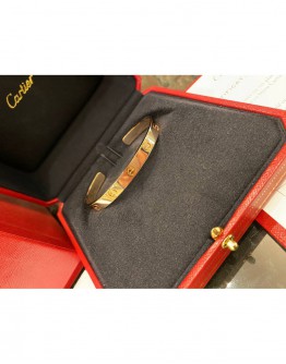 2023 CARTIER LOVE CUFF OPEN CLASSIC MODEL ROSE GOLD BRACELET FULL SET