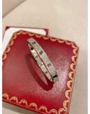 (BRAND NEW) 2023 CARTIER LOVE FULL DIAMOND BRACELET 18K 750 WHITE GOLD SIZE 17 FULL SET