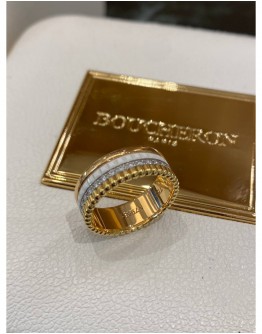 (LIKE NEW) 2016 BOUCHERON QUATRE DIAMOND 18K 750 ROSE GOLD RING SIZE 51 FULL SET