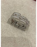 CARTIER MAILLON PANTHERE 3 ROWS OF DIAMONDS WITH 18K 750 WHITE GOLD SIZE 55 FULL SET