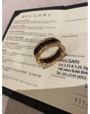 2016 BVLGARI B.ZERO1 RING 18K 750 ROSE GOLD AND BLACK CERAMIC SIZE 63 FULL SET