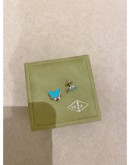 (UNUSED) 2022 VCA VAN CLEEF & ARPELS SWEET BUTTERFLIES EARSTUDS IN 18K 750 WHITE GOLD & TIFFANY BLUE