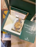 (LIKE NEW) 2012 ROLEX DATEJUST 36 HALF 18K 750 YELLOW GOLD JUBILEE DIAMOND REF 116233 GOLD COMPUTER DIAMOND DIAL 36MM AUTOMATIC WATCH -FULL SET-