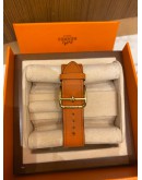  HERMES LADY H MM DOUBLE TOUR REF HH1.201 QUARTZ 30MM YEAR 2021 WATCH -FULL SET-