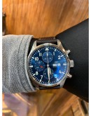 (UNUSED) 2021 IWC PILOT LE PETIT PRINCE CHRONOGRAPH DAY DATE REF IW377714 43MM AUTOMATIC WATCH -FULL SET-