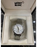 (NEW YEAR SALE) MONT BLANC SUMMIT CHRONOGRAPH WHITE PANDA DIAL 40MM QUARTZ YEAR 2018 WATCH