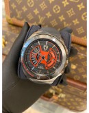 (BRAND NEW) FERRARI GRAN PREMIO WORLDTIME LIMITED EDITION ORANGE BLACK DIAL 43MM AUTOMATIC YEAR 2016 WATCH -FULL SET-