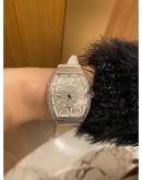 (BRAND NEW) 2024 FRANCK MULLER VANGUARD V32 DIAMOND BEZEL DIAMOND DIAL 42MM x 32MM QUARTZ WATCH FULL SET