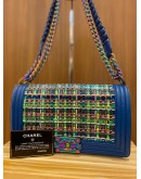 CHANEL MEDIUM BOY BLUE RAINBOW FLAP BAG