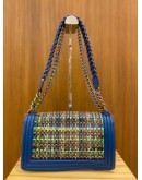 CHANEL MEDIUM BOY BLUE RAINBOW FLAP BAG