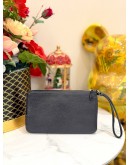 COACH DOUBLE ZIP WALLET IN DARK BROWN CANVAS 